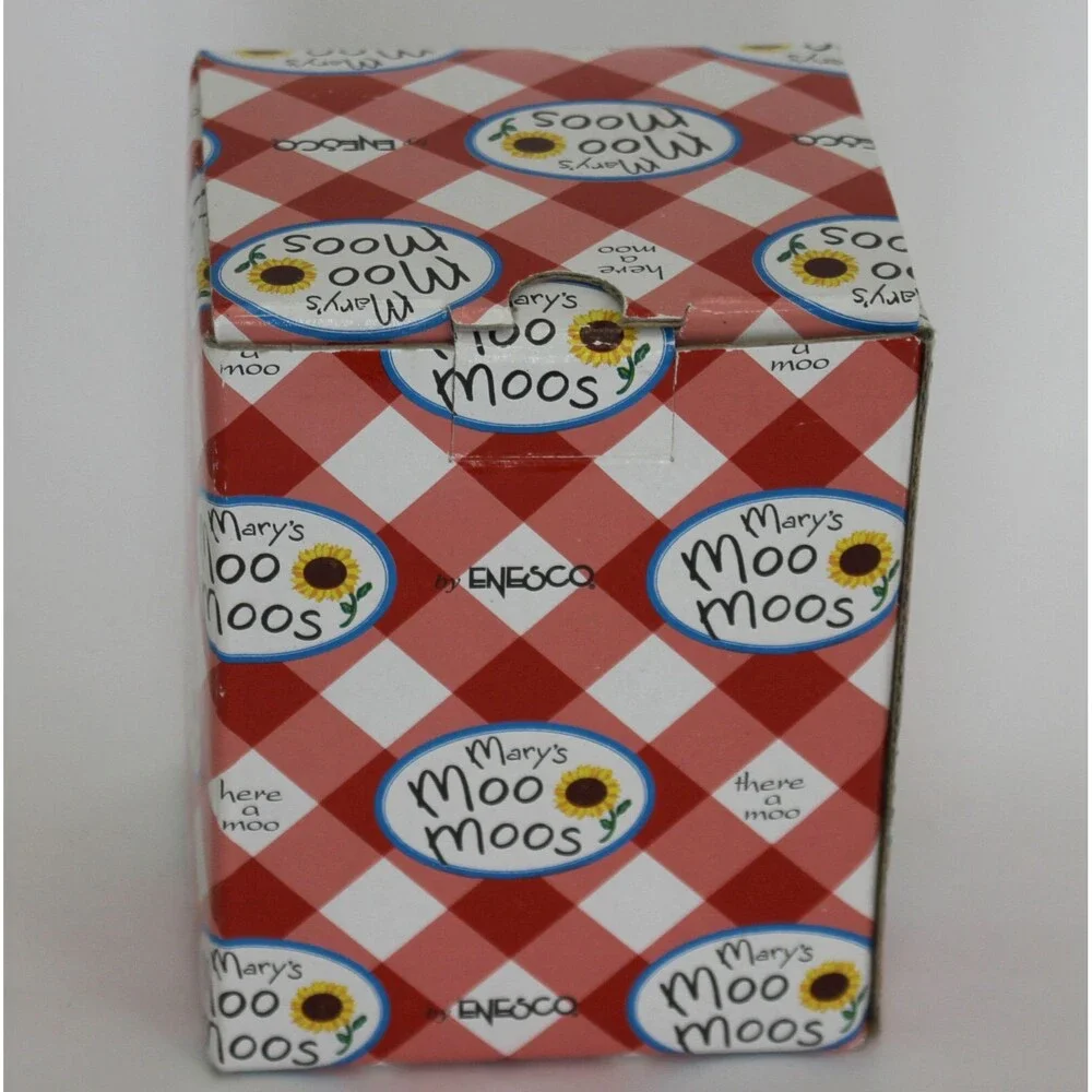 Enesco MARY's MOO MOOs Figurine THE COWS IN THE CORN 142840 1995 Vintage w/ Box